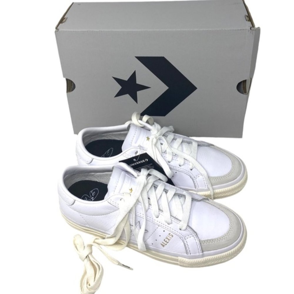 Converse CONS One Star Pro AS Low Top White Women Leather Size Sneakers 168658C - Picture 4 of 10
